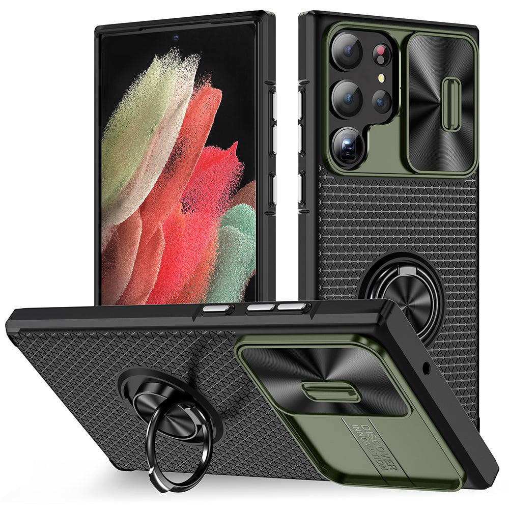For Samsung Galaxy S23 Ultra Kickstand Phone Case PC TPU Back Rugged Cover with Slide Camera Protection For Samsung Galaxy S23 Ultra Kickstand Phone Case PC TPU Back Rugged Cover with Slide Camera Protection